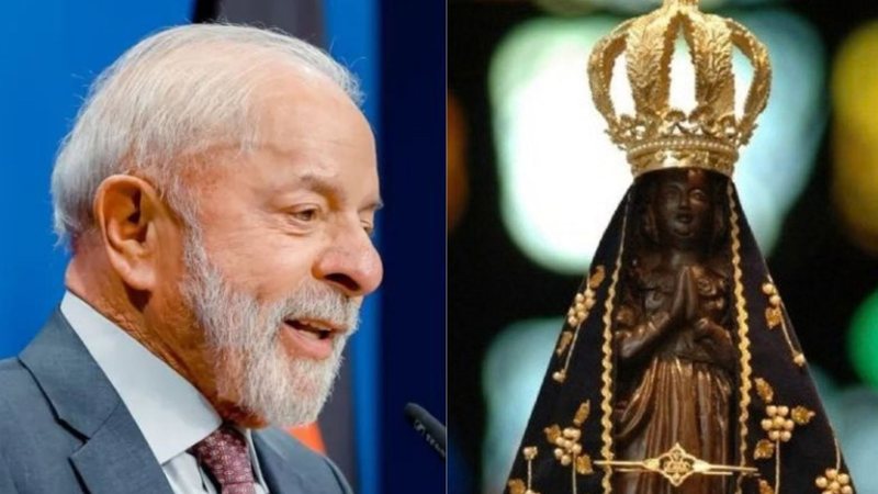 Lula enfatiza a necessidade de respeito entre as religiões, citando experiências passadas de desrespeito à imagem da santa | Bnews - Divulgação Ricardo Stuckert/PR e Divulgação