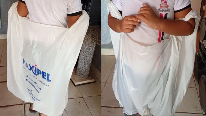 Alagoinhas: Criança autista é enviada para casa dentro de saco plástico