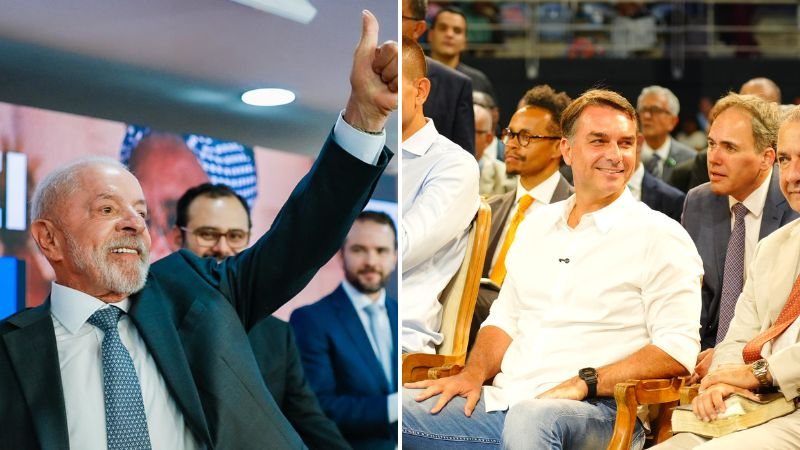 Levantamento Indexa/Broadcast mostra senador com 44% das intenções de voto, contra 42% do presidente, em empate técnico | Ricardo Stuckert/Divulgação e Charles Vieira/Divulgação